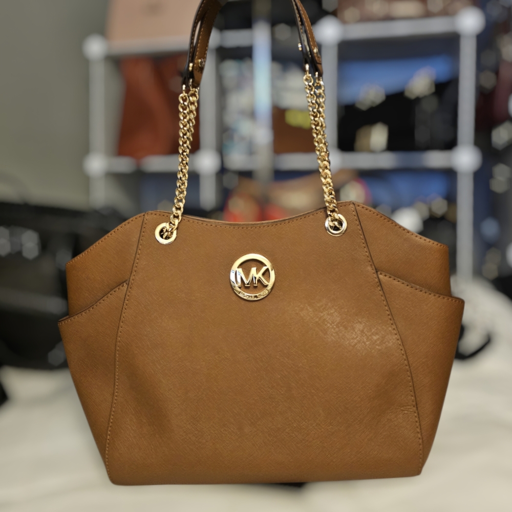 Michael Kors Brown Leather Tote Bag